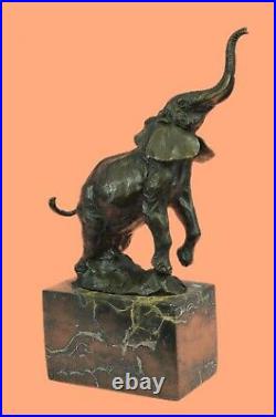 Éléphant Africain Safari Jungle Art Serre-Livres Sculpture Décor Bronze Statue
