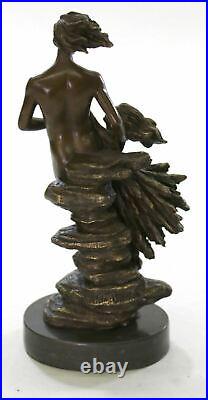 Expressive Art Déco Bronze Mâle Buste / Homme Figurine Sculpture Statue Nu Décor