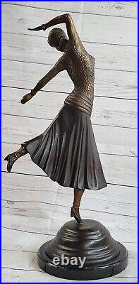Femme Danseuse Bronze Statue Par Chiparus Sculpture Grand Figurine Art Déco Sale