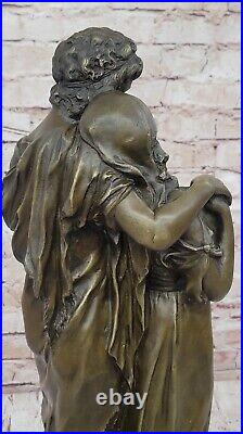 Grand Debout Figurine Couple Art Figurine Marbre Bronze Sculpture Statue