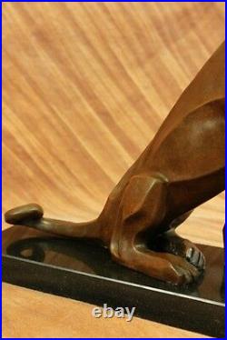 Henry Moore Cougar Jaguar Puma Vie Sauvage Bronze Sculpture Statue Figurine Art