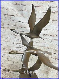 Hôtel Art Décoration Sculpture Fly Flying Canards Oiseau Bronze Marbre Statue