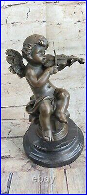 Jardin Sculpture Chérubin Ange Collectionneur Art Cupidon Bronze Statue Cadeau