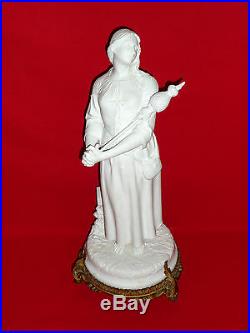 Jeanne darc grande statue porcelaine art sculpture religieuse église catholique