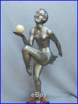 Jolie sculpture art deco 1930 statue femme danseuse BALLESTE statuette en regule