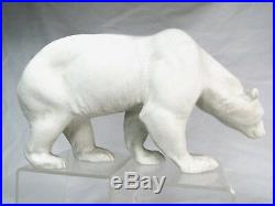 L. Riche Rarissime Ours Blanc Art Deco Sculpture Biscuit De Porcelaine Dlg Sevres