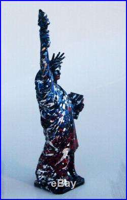 Liberty SCULPTURE graffiti pop STREET ART paint SPACO french statue new york