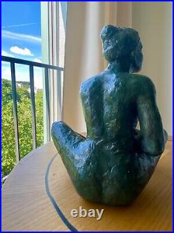 Lili Statue femme Sculpture terre-cuite Art Nu Design bronze/vert oeuvre unique