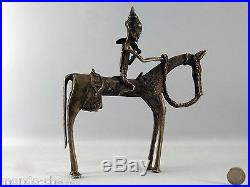 MALI! ARTS PREMIERS, cheval et cavalier Dogons, bronze, 22 cm