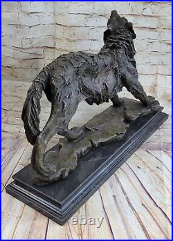 Majestic Bronze Art Sculpture Statue Loup Classique Bronze SignéBugatti