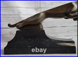 Milo's Énorme Lourd Bronze Jaguar Panthère Sculpture Statue Musée Qualité Art