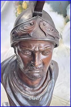 Odysseus Grec Guerrier Romain Soldat Signée Bronze Art Sculpture Statue Marbre