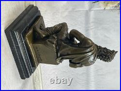 Ouest Art Déco Sculpture Juif Founder Prophet Moses Bronze Statue Figurine De