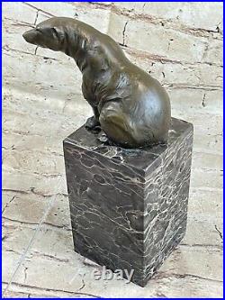 Polar Ours Bronze Sculpture Art Déco Statue Figurine Décor Lostwax Cadeau