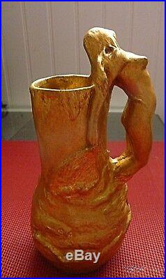 Rare vase en bronze art nouveau signé Korschann