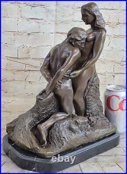 Rodin Eternal Idol Bronze Chair Couple Sculpture Statue Figurine Art Décor