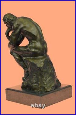 Rodin The Penseur Statue Fonte Bronze Fin Art Sculpture Mâle Chair Cadeau Solde