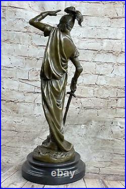 Romain Guerrier Colisée Gladiateur Bronze Sculpture Art Deco Figurine Statue