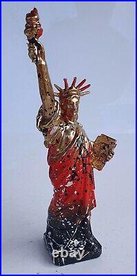 SPACO signed STATUE LIBERTE sculpture GRAFFITI pop STREET ART paint liberty USA