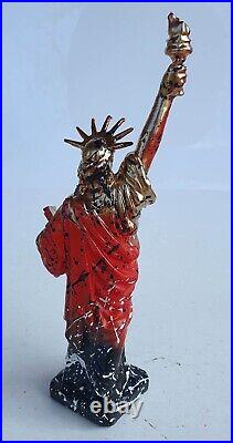 SPACO signed STATUE LIBERTE sculpture GRAFFITI pop STREET ART paint liberty USA