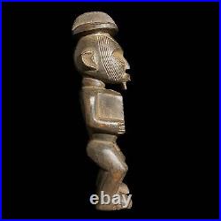 Salampasu Figure Sculpture Art Tribal Statue sculptée en bois Tribal Wood-7753