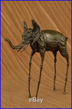Salvador Dali Éléphant avec Longueur Jambes Bronze Sculpture Art Déco Statue