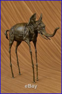 Salvador Dali Éléphant avec Longueur Jambes Bronze Sculpture Art Déco Statue