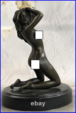 Sculpture Art Déco Occidental Femme Nue Érotique Statue En Bronze