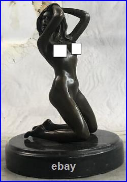 Sculpture Art Déco Occidental Femme Nue Érotique Statue En Bronze