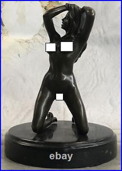 Sculpture Art Déco Occidental Femme Nue Érotique Statue En Bronze