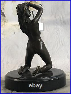 Sculpture Art Déco Occidental Femme Nue Érotique Statue En Bronze