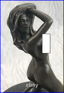 Sculpture Art Déco Occidental Femme Nue Érotique Statue En Bronze