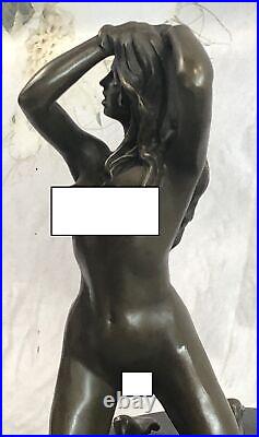 Sculpture Art Déco Occidental Femme Nue Érotique Statue En Bronze