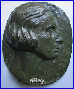 Sculpture Bas relief Bronze Marguerite Cousinet 1930 Art Déco ERA Maillol Statue