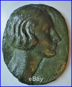 Sculpture Bas relief Bronze Marguerite Cousinet 1930 Art Déco ERA Maillol Statue