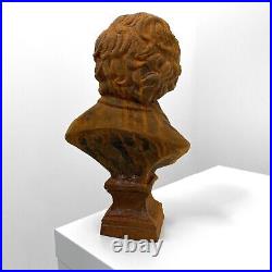 Sculpture Beethoven jardin figure statue fer rouille style antique