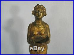 Sculpture Femme Art Nouveau / Statue Ancienne Femme Signée Yojama Epoque 1900