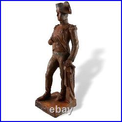 Sculpture Napoléon figurine jardin statue fer rouille 57cm style antique