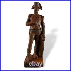 Sculpture Napoléon figurine jardin statue fer rouille 57cm style antique