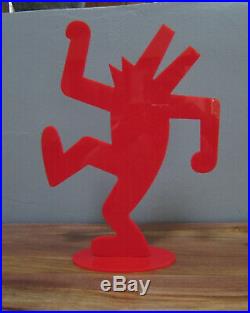 Sculpture Pop Art Red Dog's Man Keith Haring