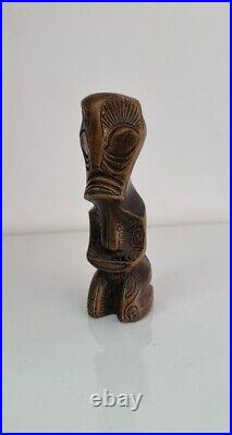 Sculpture Statue Oceanic Art Figurine. Statuette résine Tiki Polynésie