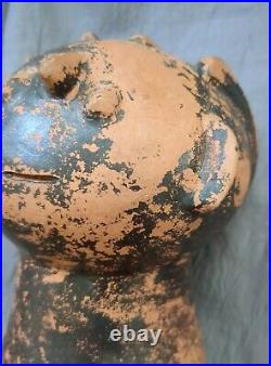 Sculpture Terre Cuite Visage Art Naif