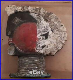 Sculpture Tete Gres Brita Spier (1945-2014) Art Brut Cobra Dlg Fassianos Picasso