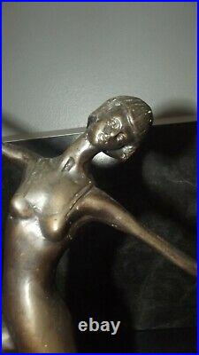 Sculpture art déco femme danseuse statue en bronze art du XIXème statue