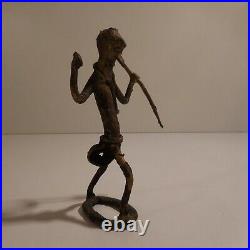 Sculpture bronze diable statue religion miniature fait main art déco N4274