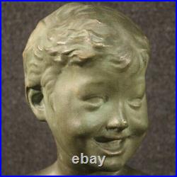 Sculpture buste d'enfant terre cuite objet statue art style ancien 20ème siècle