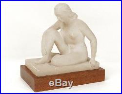 Sculpture plâtre jeune femme nue Mainguy Art Déco XXème siècle