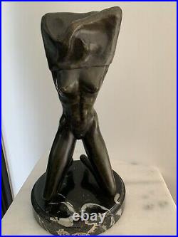 Sculpture statue Bronze Femme nue Art Deco