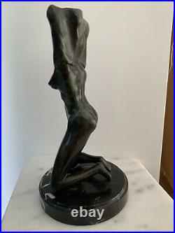 Sculpture statue Bronze Femme nue Art Deco