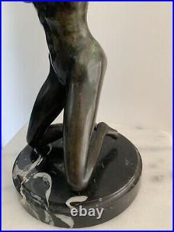 Sculpture statue Bronze Femme nue Art Deco